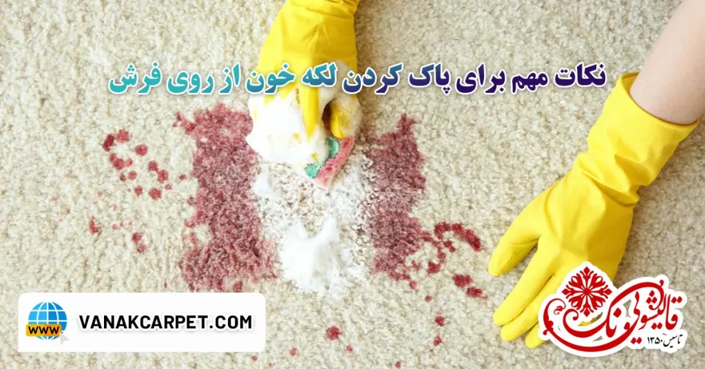 نکات مهم برای پاک کردن لکه خون از روی فرش